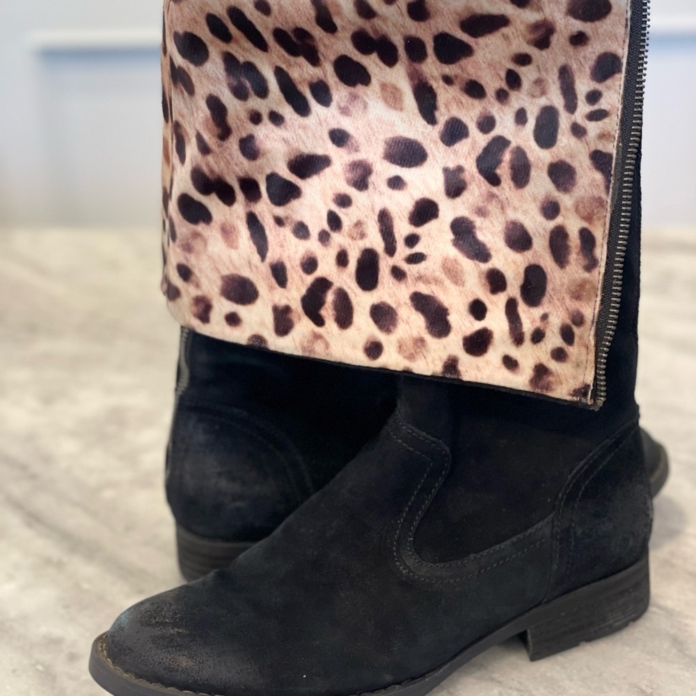 Born knee high revers boots